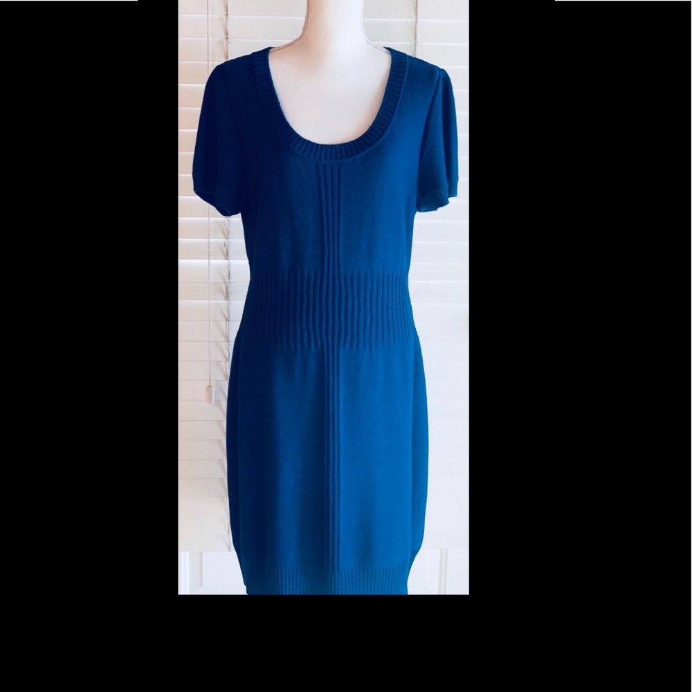 St John Blue Santana Knit Dress